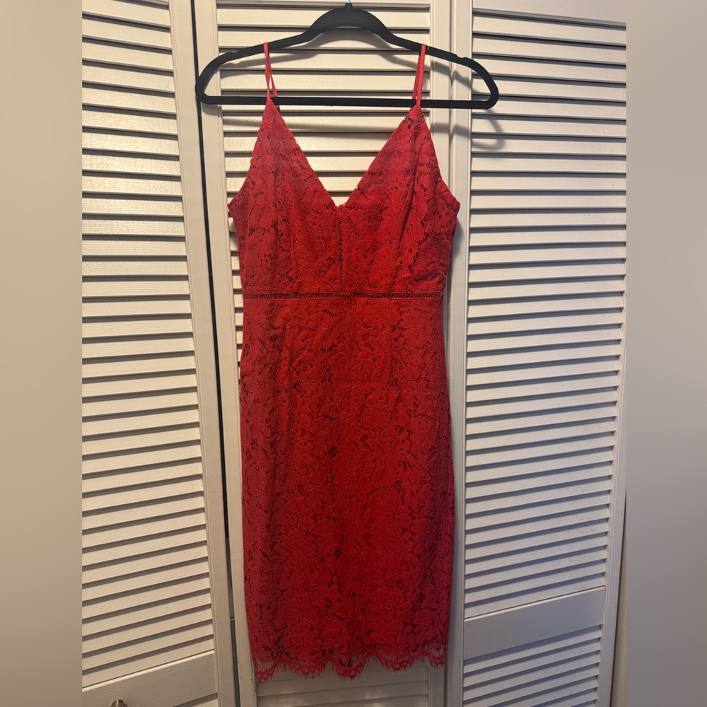 ASTR Red lace dress